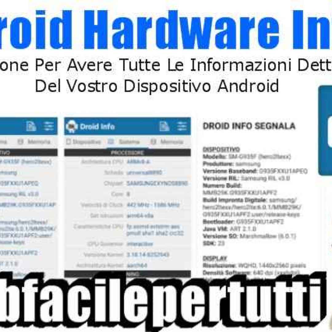 droid hardware app informazioni