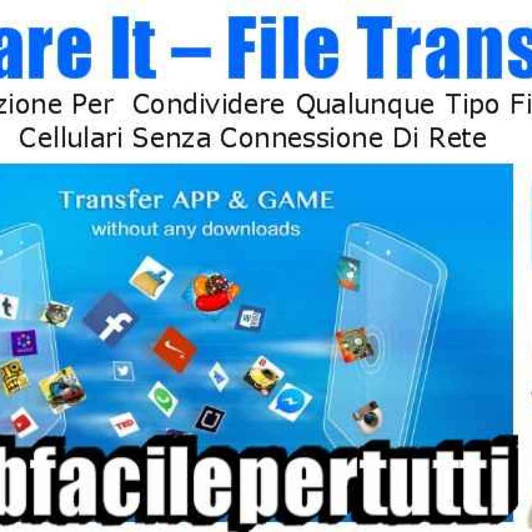 shareit  app  transfert  connesione