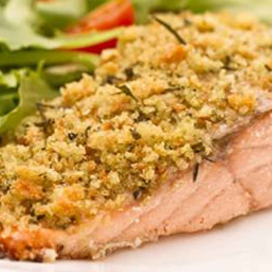 salmone al forno  pistacchi  ricetta
