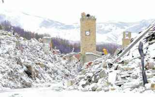 amatrice terremoto burocrazia  gelo neve