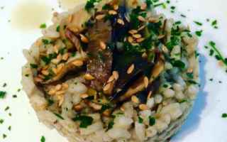 Ricette: risotto  carciofi  semi di lino