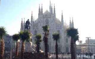 Milano: milano  palme in piazza duomo