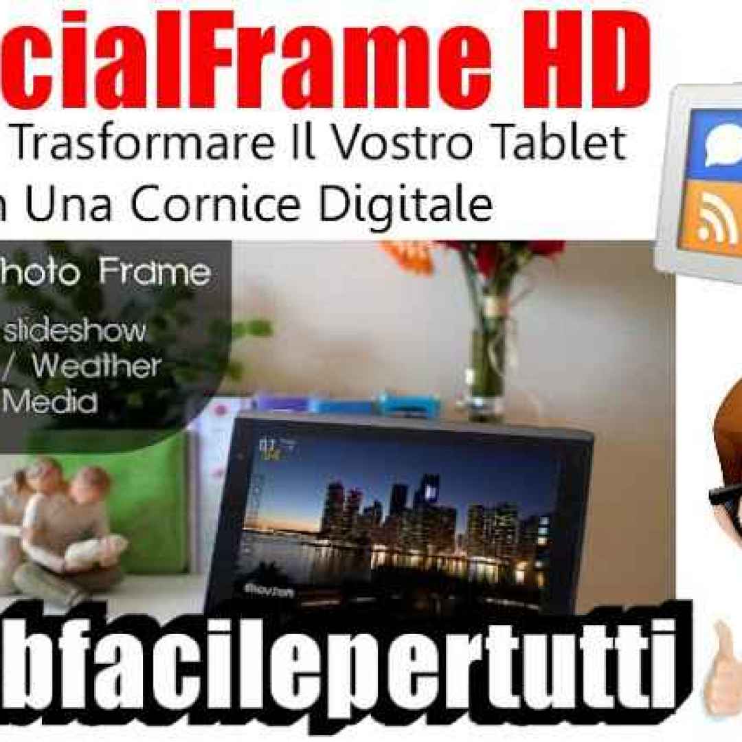 socialframe hd app tablet cornice
