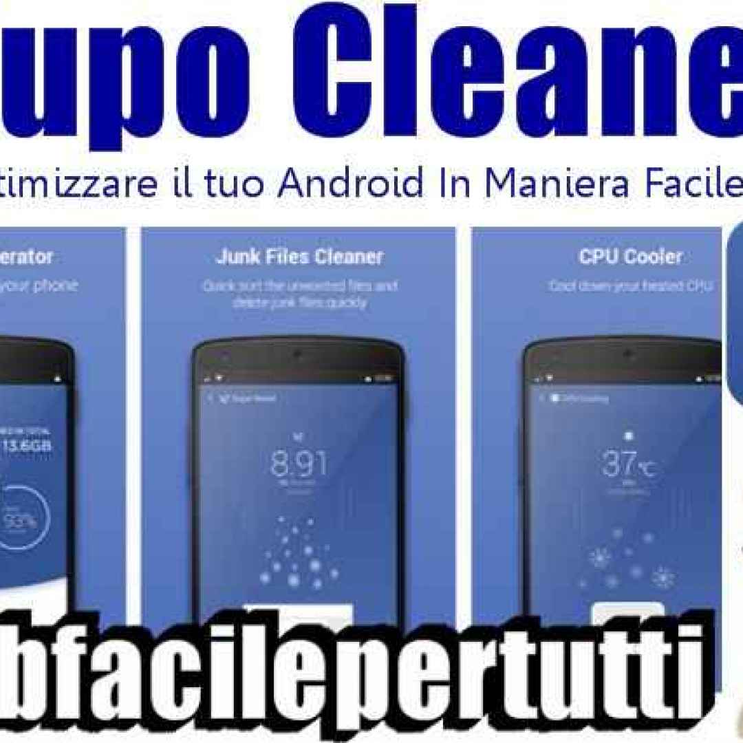 supo cleaner app ottimizza