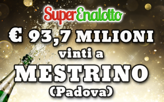 Il jackpot del SuperEnalotto da 93,7 milioni di euro, messo in palio con lestrazione di sabato 25 fe