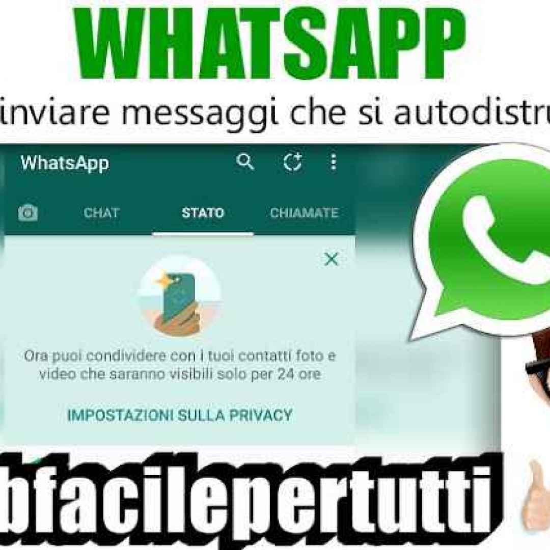 whatsapp messaggi autodistruggono