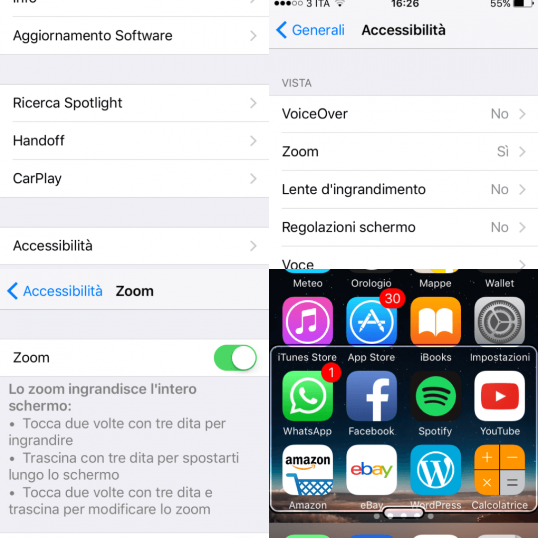 apple  iphone  ipad  effetto zoom