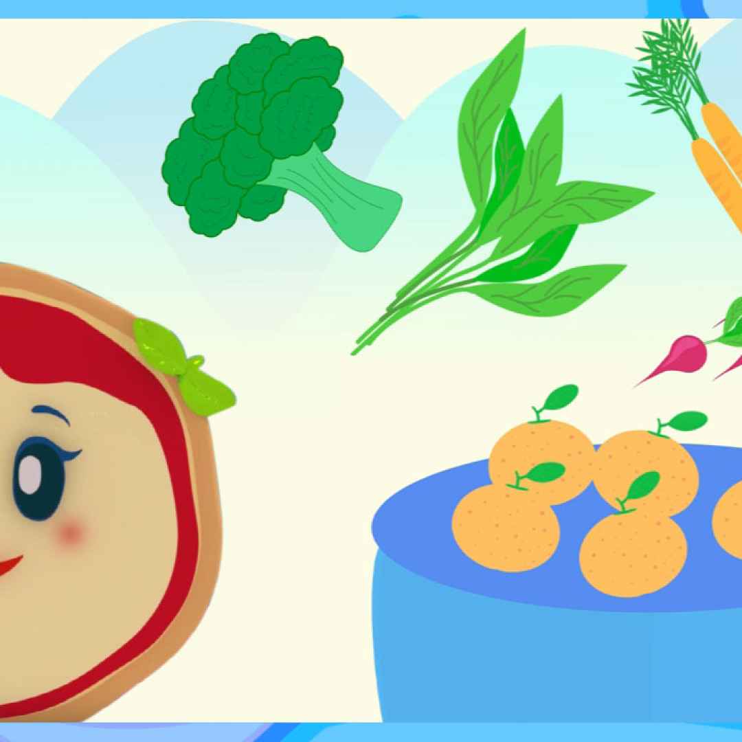 cartoni animati  bambini  cibo sano