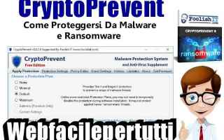 Sicurezza: cryptoprevent sicurezza virus