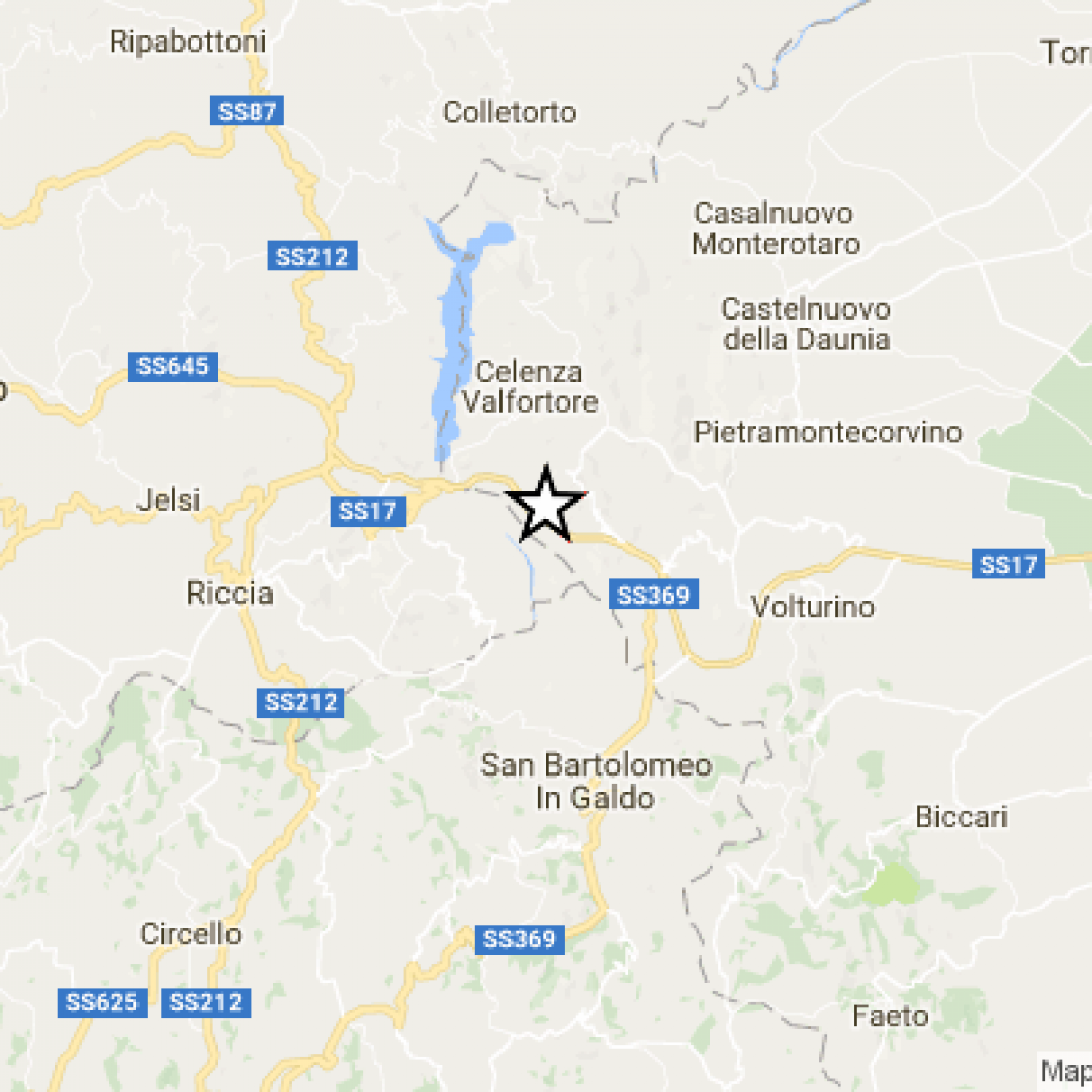 Terrmoto di magnitudo 3.4 tra Puglia e Molise