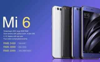 Xiaomi Mi 6: Arrivano le Immagini Ufficiali delle Colorazioni