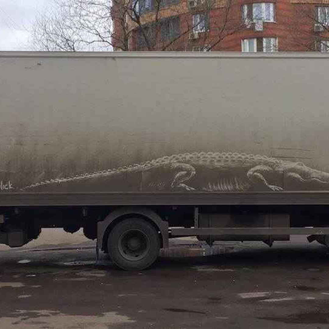 arte  street art  dirty car art  mosca  russia