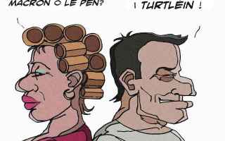 Satira: elezioni francia  macron  le pen