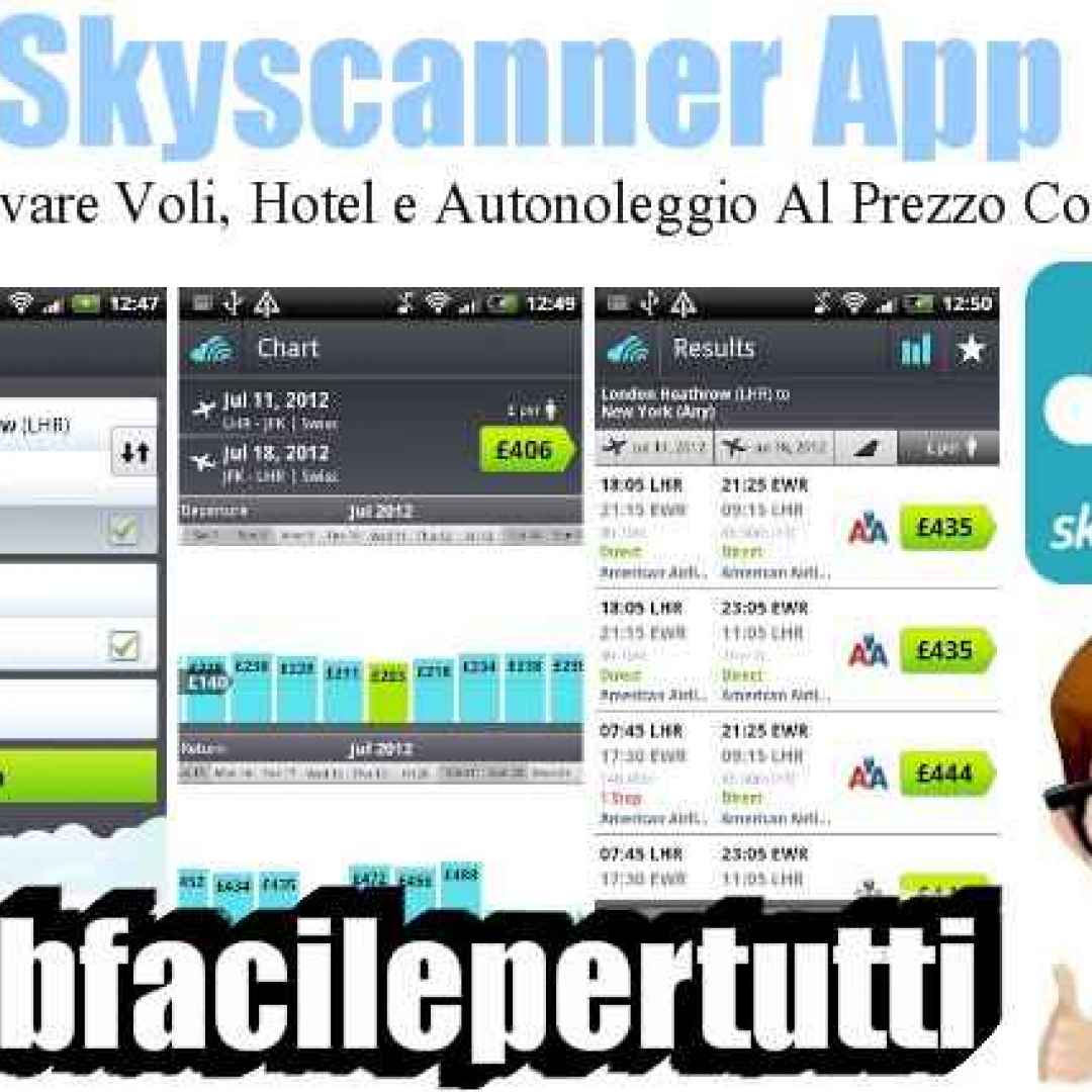 (Skyscanner)  App Per Trovare Voli, Hotel e Autonoleggio Al Prezzo Più Basso e Conveniente