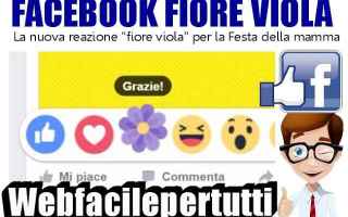 Facebook: facebook fiore viola reazione