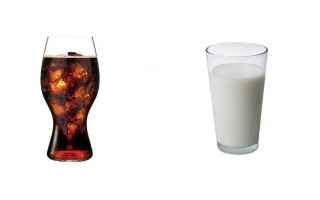 Alimentazione: coca cola  latte  mischiare  unire
