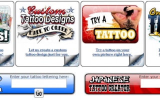 Siti Web: creare tattoo