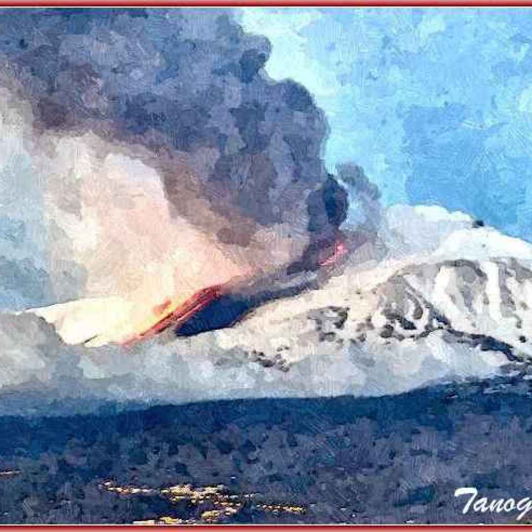 etna  fuoco  lava  neve  ode