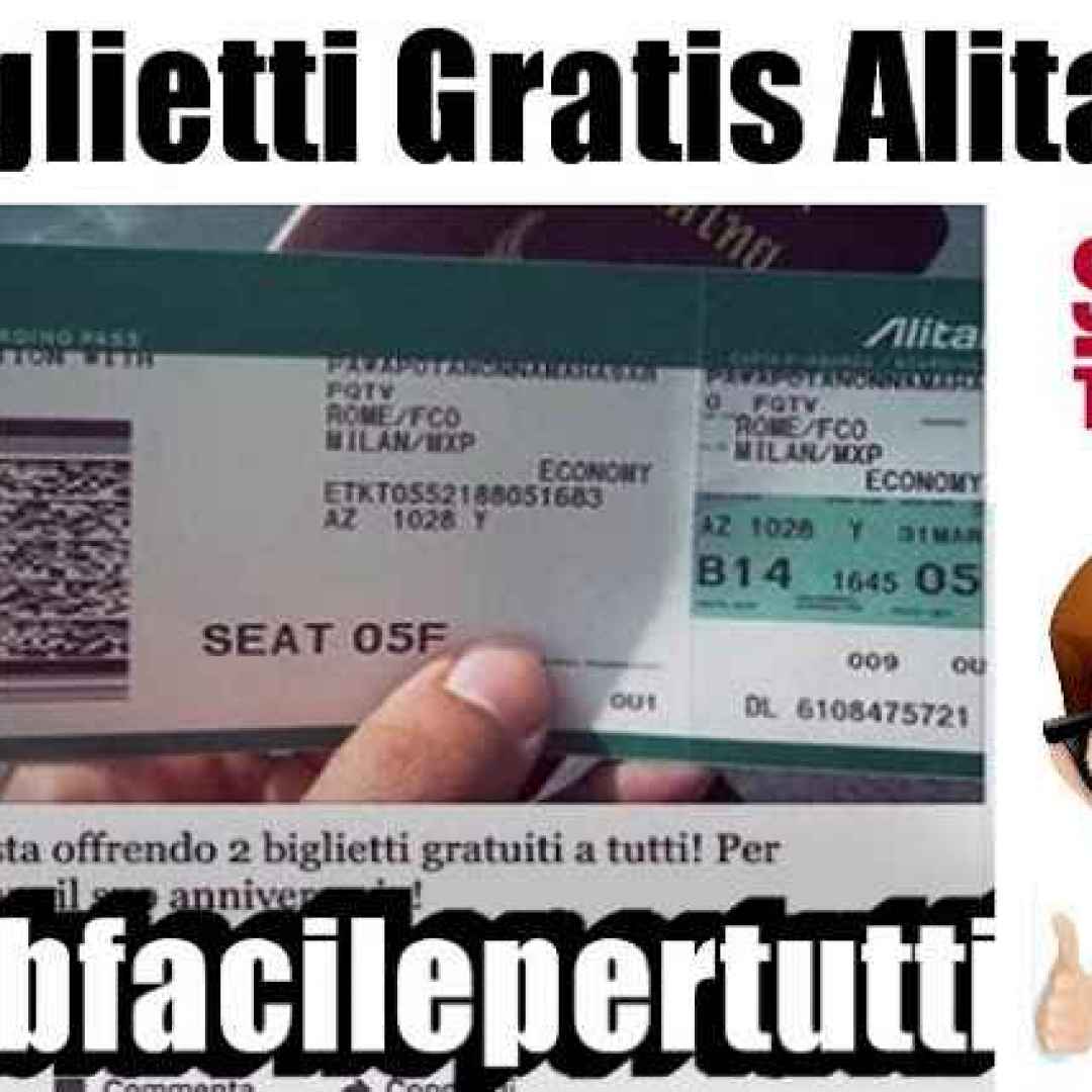 biglietti alitalia truffa facebook
