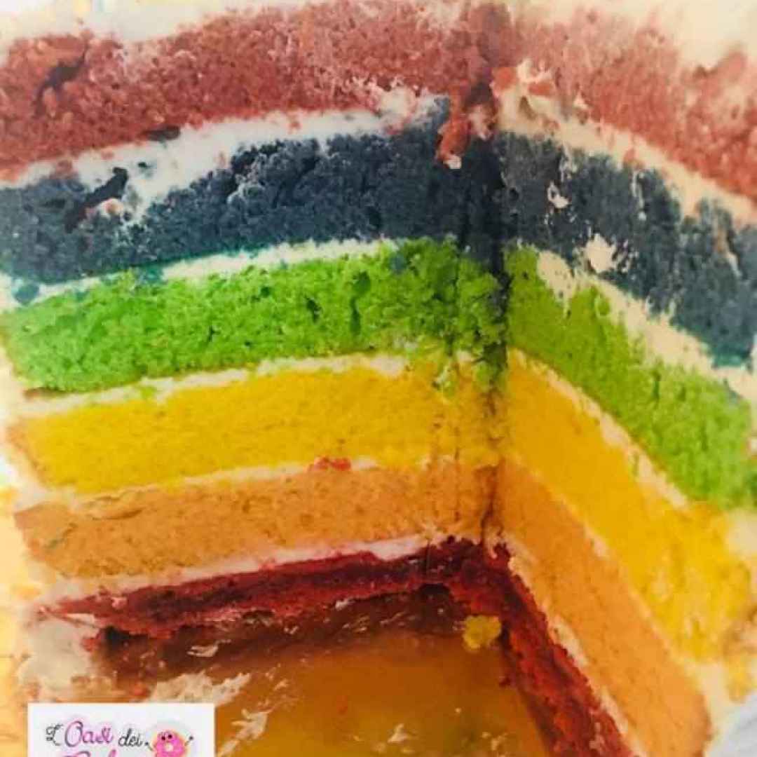 torta arcobaleno  rainbow cake  torta
