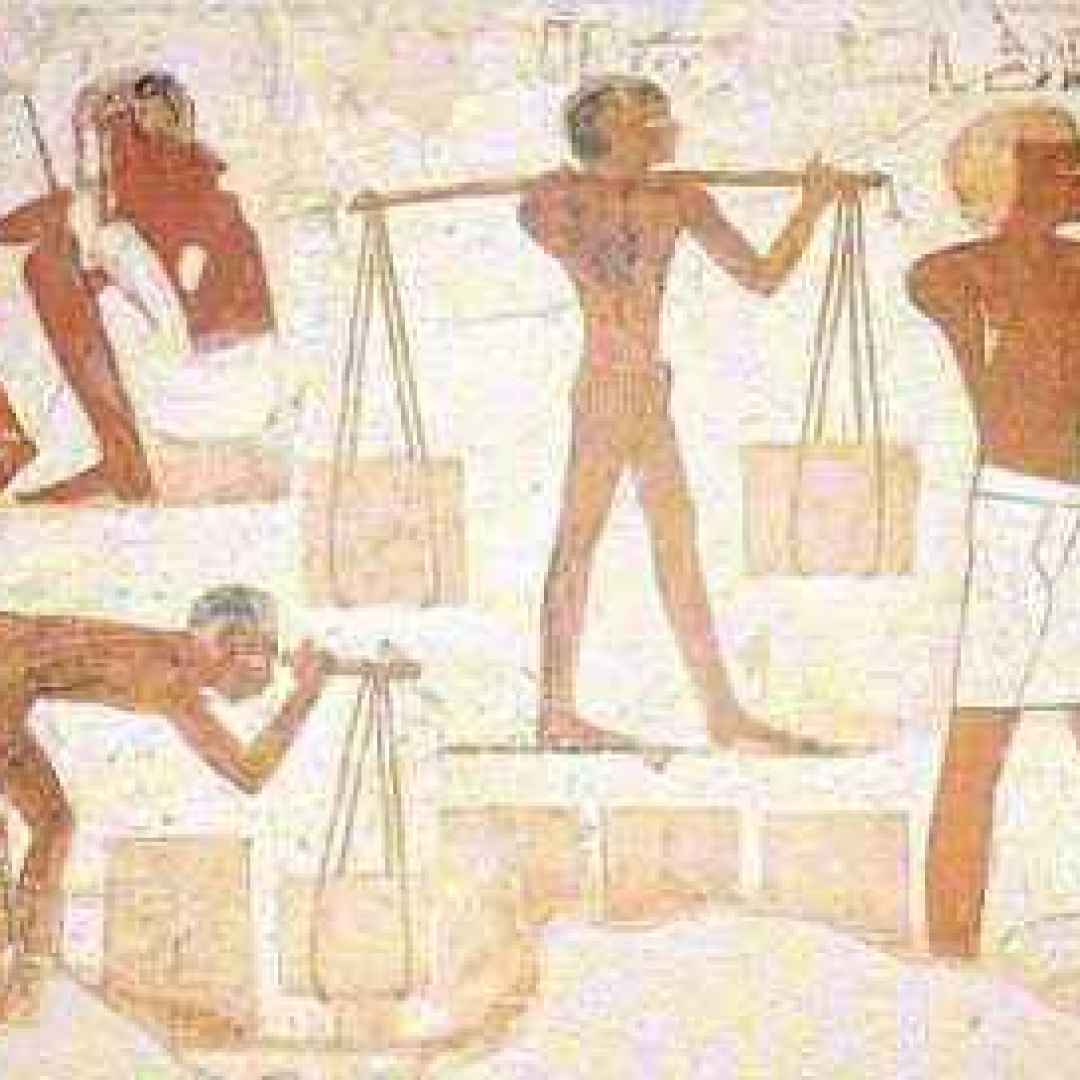 Стройка фрески древнего Египта