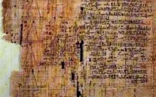 Storia della matematica e i primi utilizzi di numeri e di figure geometriche. <br />Legiziano Papir