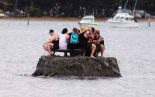 Un gruppo di amici in una piccola città della Nuova Zelanda ha costruito un’isola per aggirare il