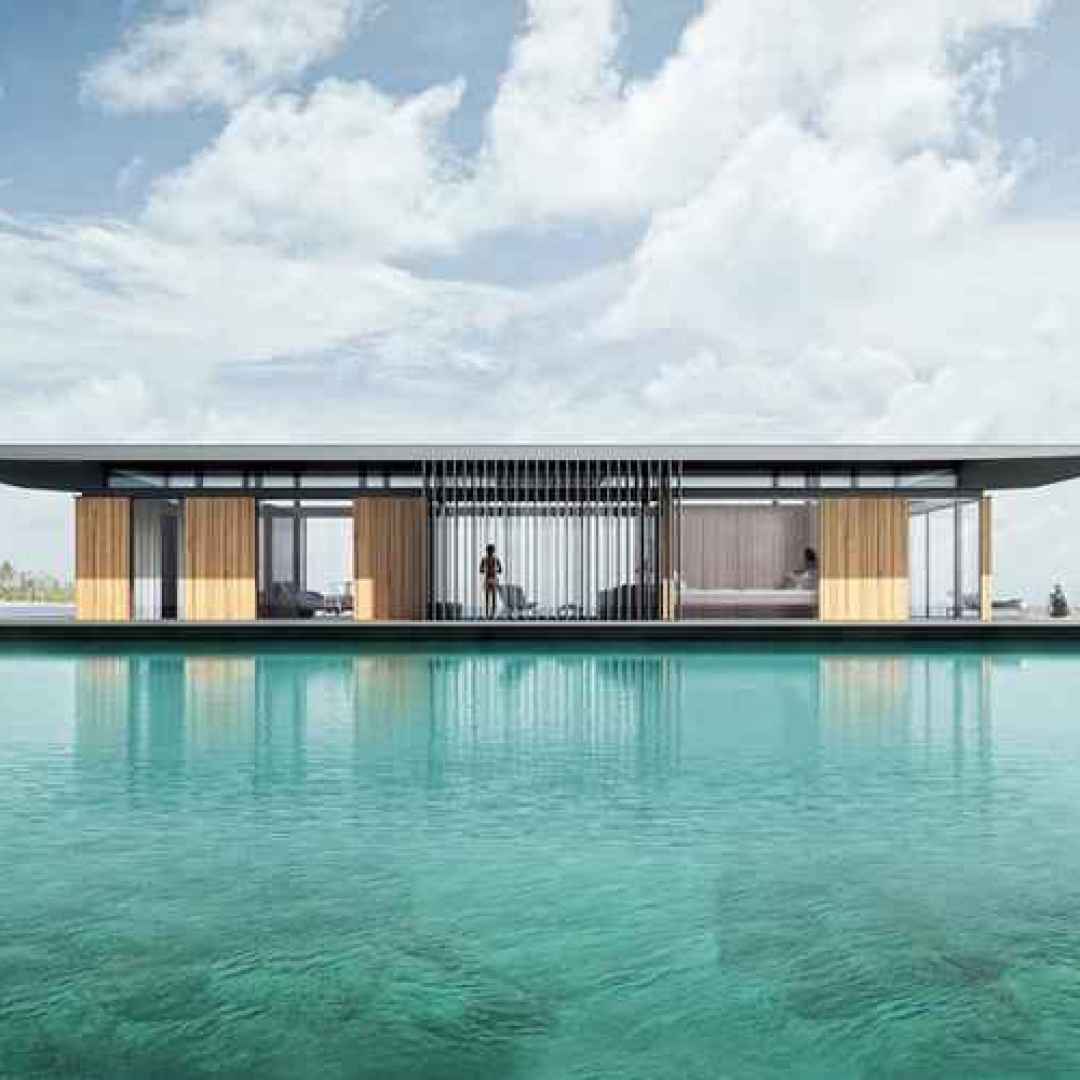 casa  galleggiante  natura  sostenibile