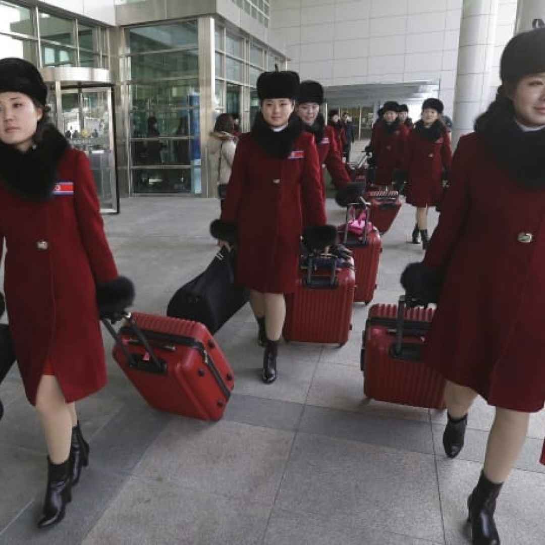 olimpiadi  corea  cheerleader  corea del nord