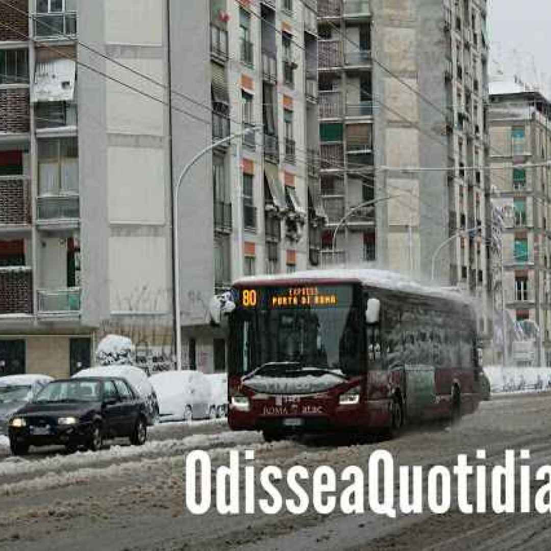 atac  roma  trasporto pubblico  neve