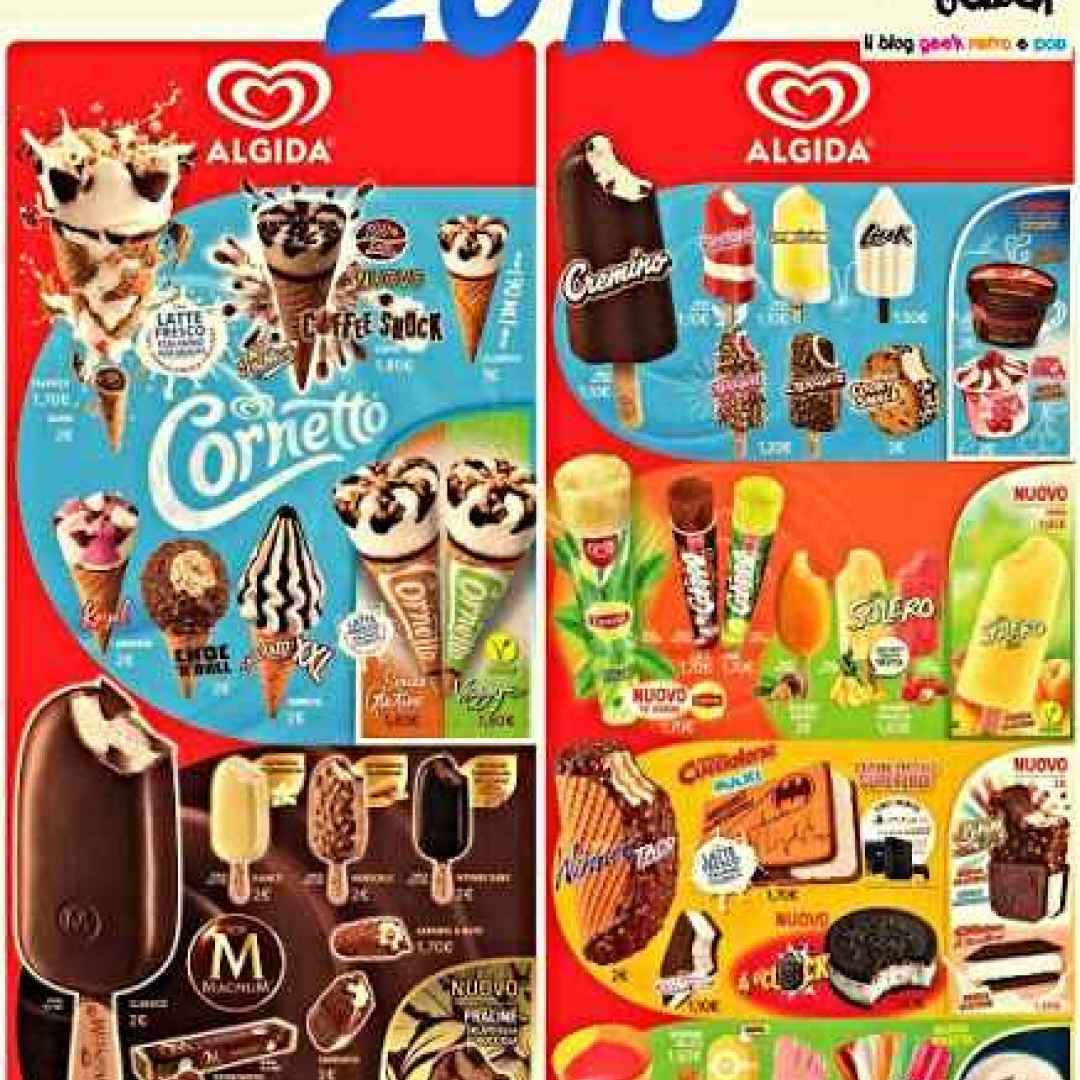 ALGIDA 2018: ecco tutti i gelati