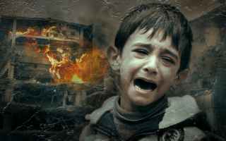bambini pianto guerra siria orrore