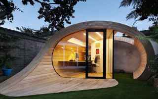 Architettura: giardino  isolamento  legno  rovere