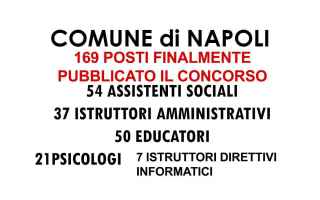 Napoli: comune di napoli concorso 169 posti