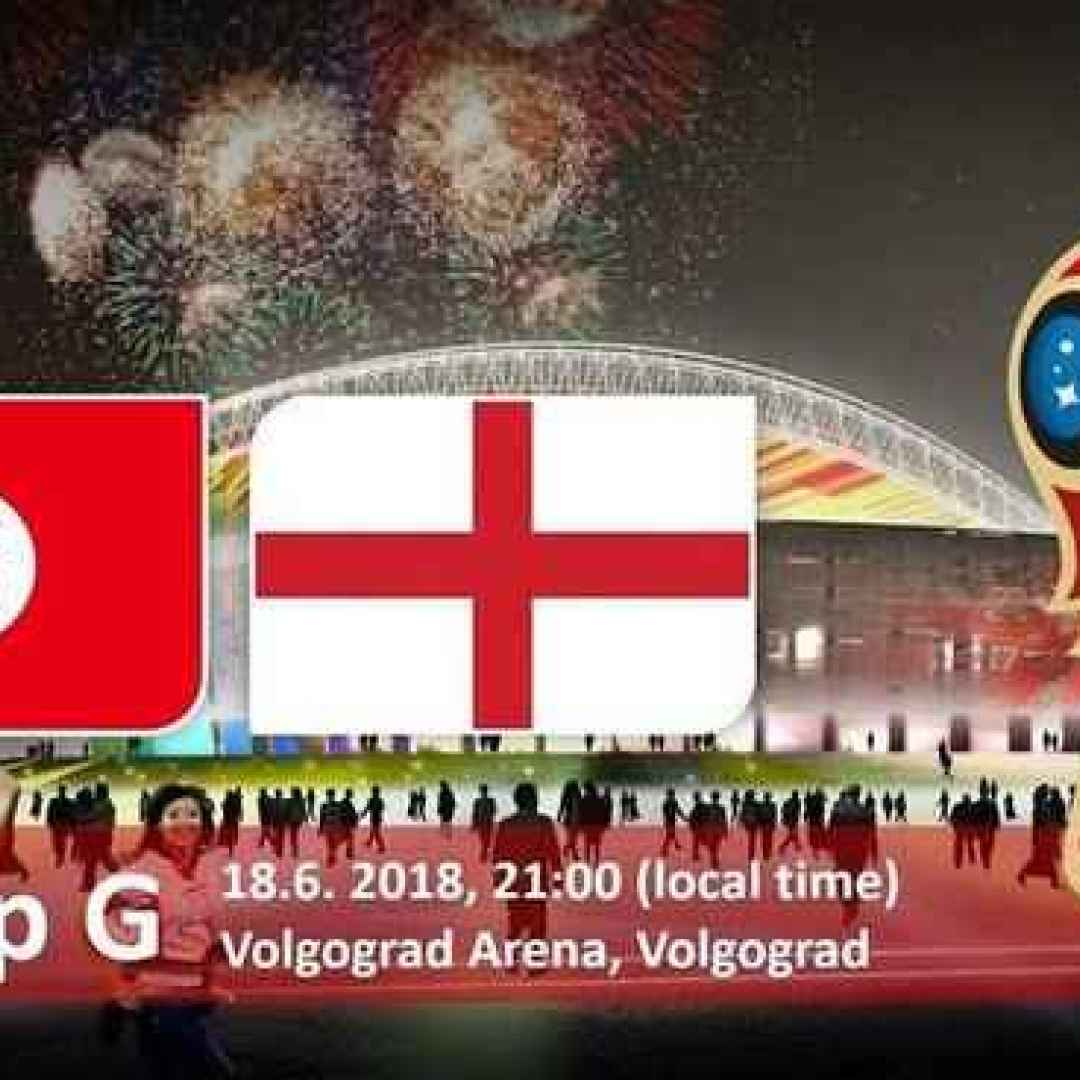 Tunisia-Inghilterra (Mondiali Russia 2018) streaming diretta gratis ore 20.00