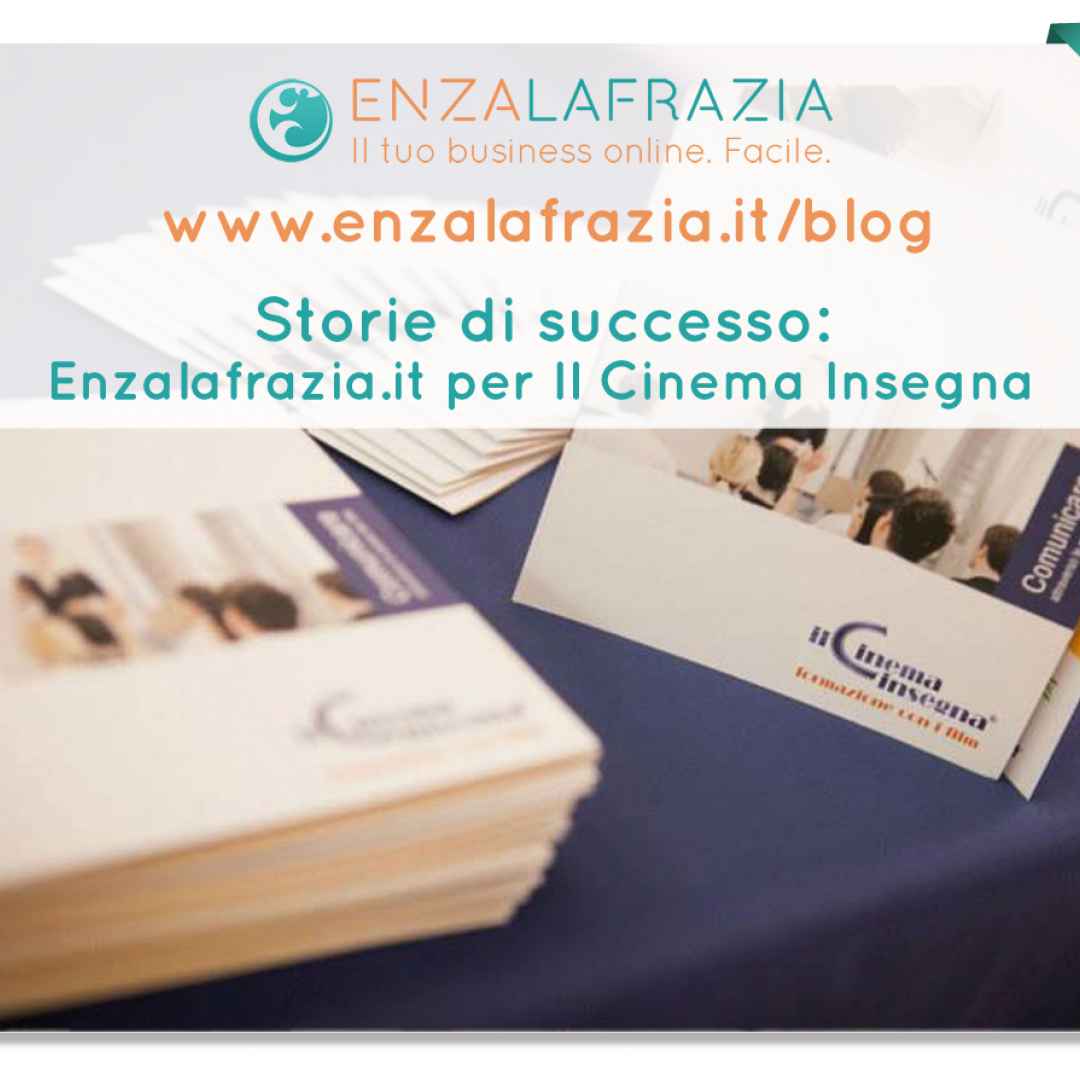 Grafica e sito Il Cinema Insegna, realizzati da  EnzaLaFrazia.it