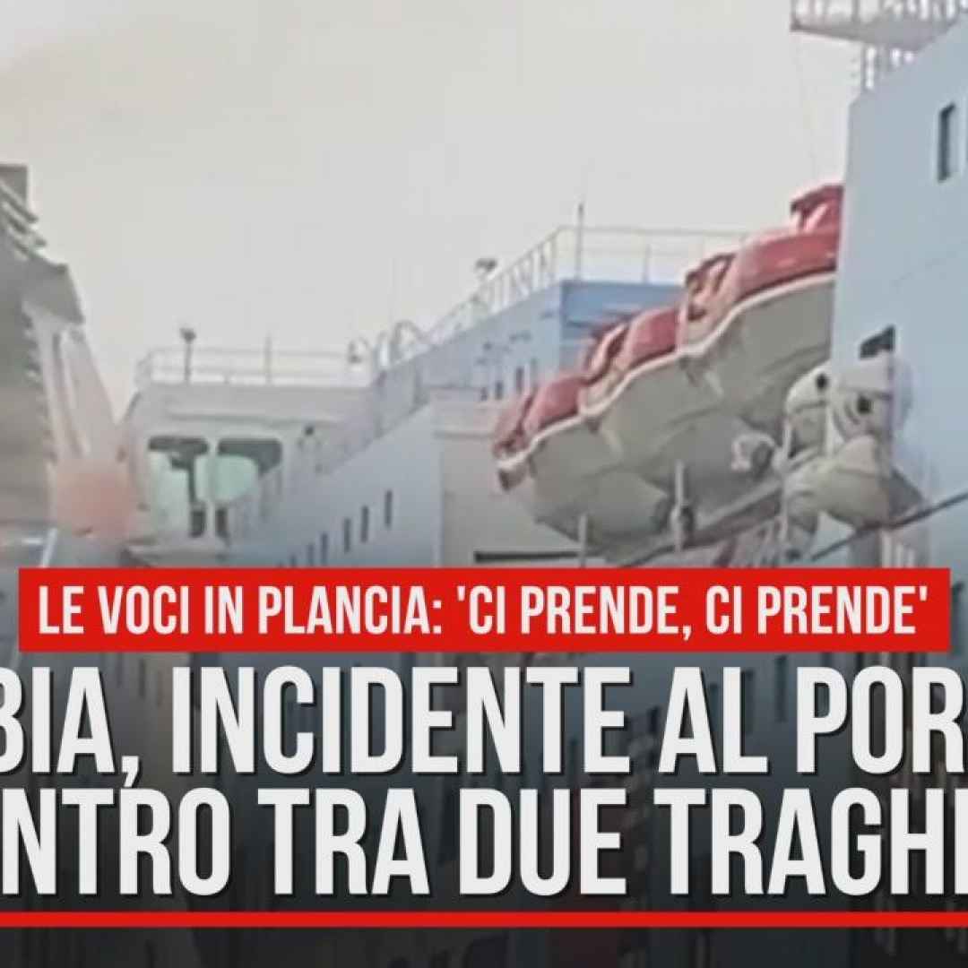 Olbia, incidente al porto: scontro tra due traghetti - VIDEO
