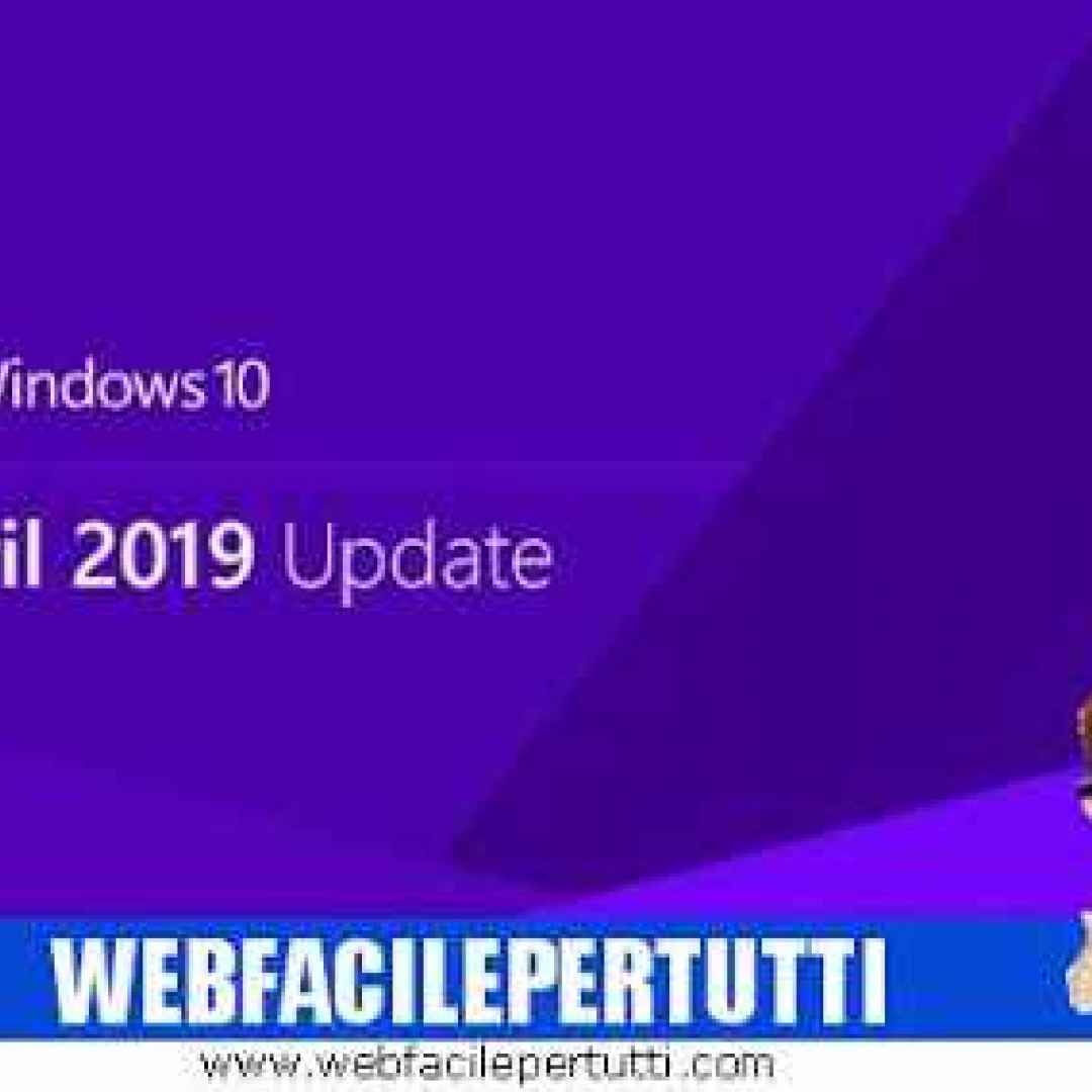 windows 10  aggiornamento
