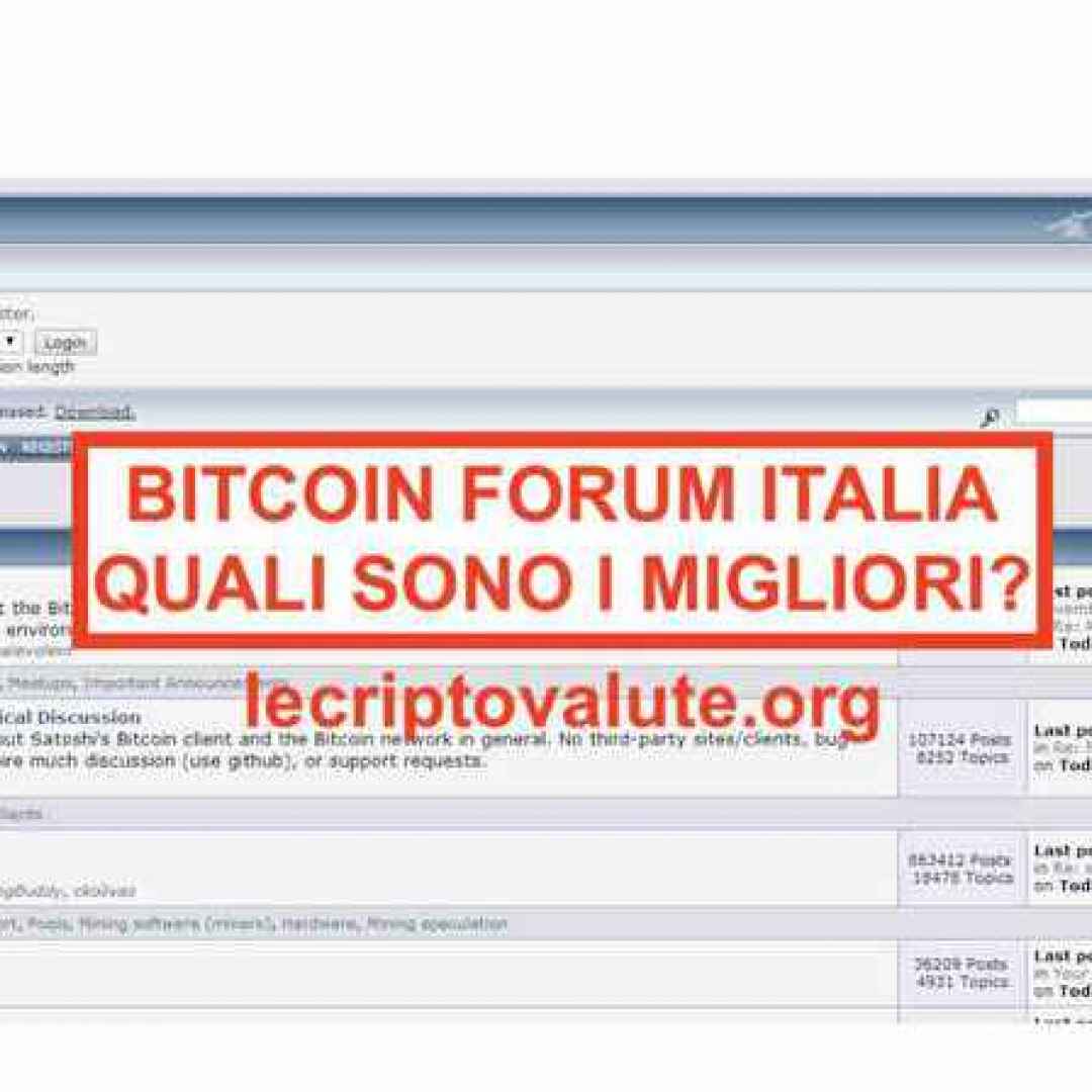 bitcoin forum  migliori piattaforme