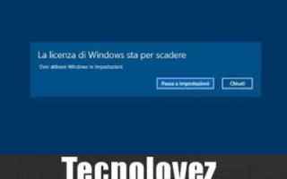 Computer: windows 10 bug licenza