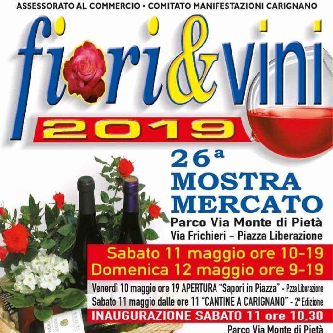 26° edizione di “Fiori & Vini”, 11 e 12 maggio 2019 a Carignano (To)