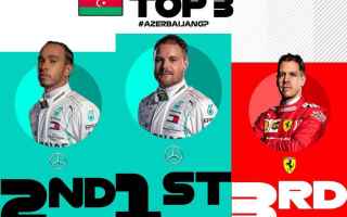 Quarta doppietta consecutiva della Mercedes, nel Gran Premio del Azerbaijan. Bottas si conferma il r