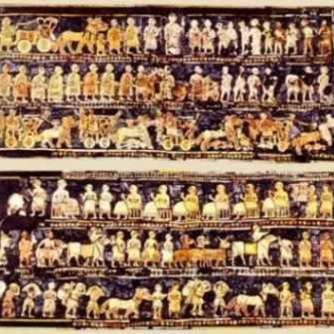 mosaico  stendardo di ur  sumeri