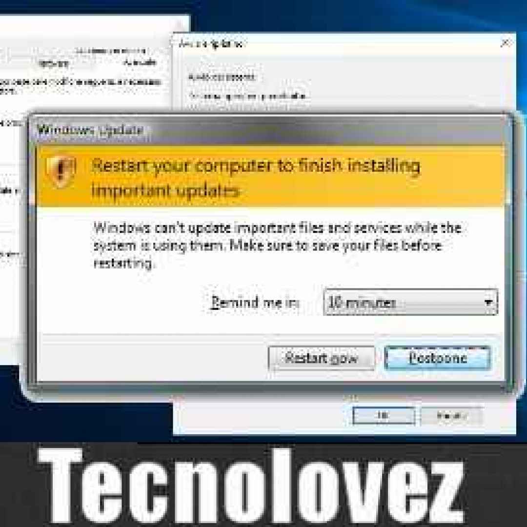 (Windows 10) Come disattivare il riavvio automatico dopo gli aggiornamenti