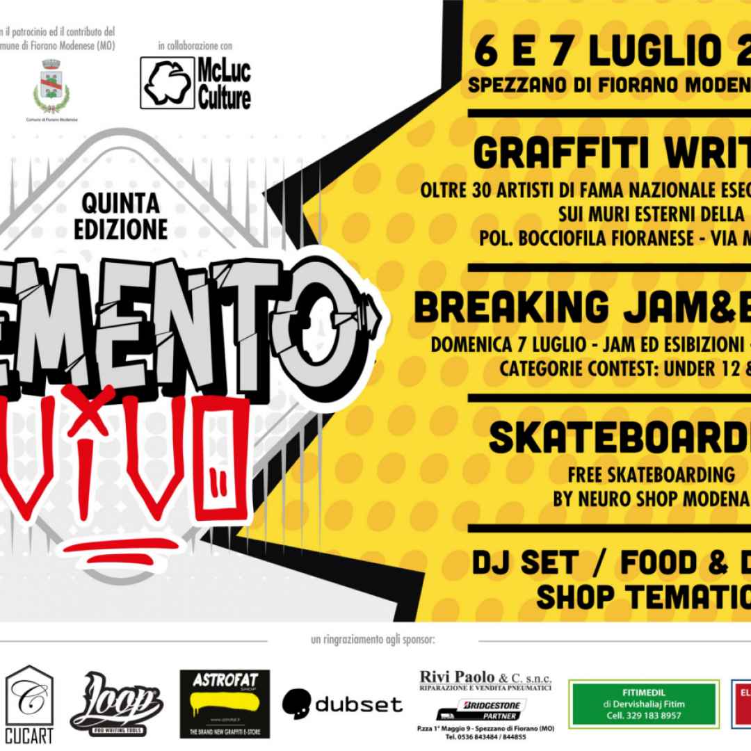 A Fiorano Modenese la quinta edizione di Cemento Vivo Graffiti Jam