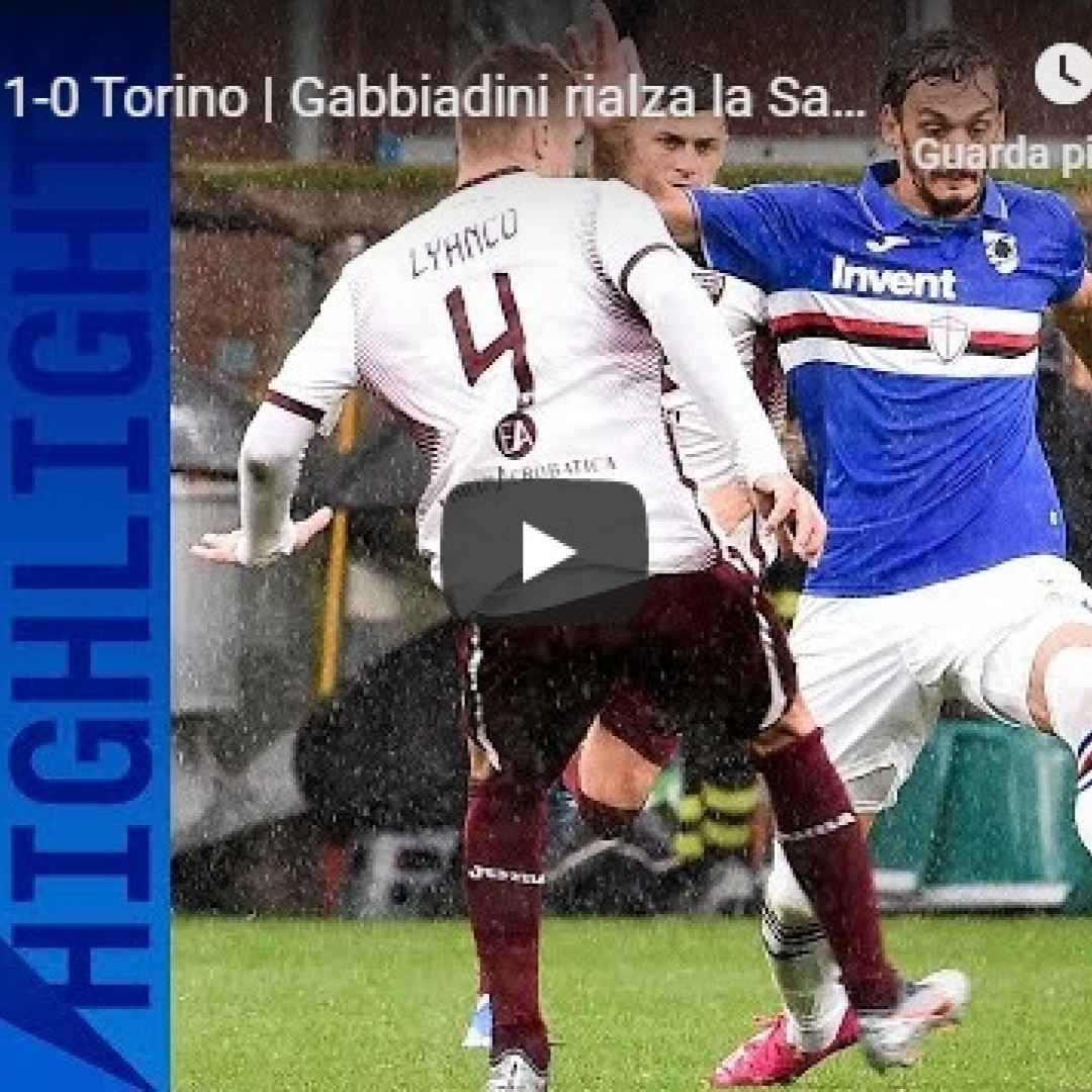 sampdoria torino video gol calcio