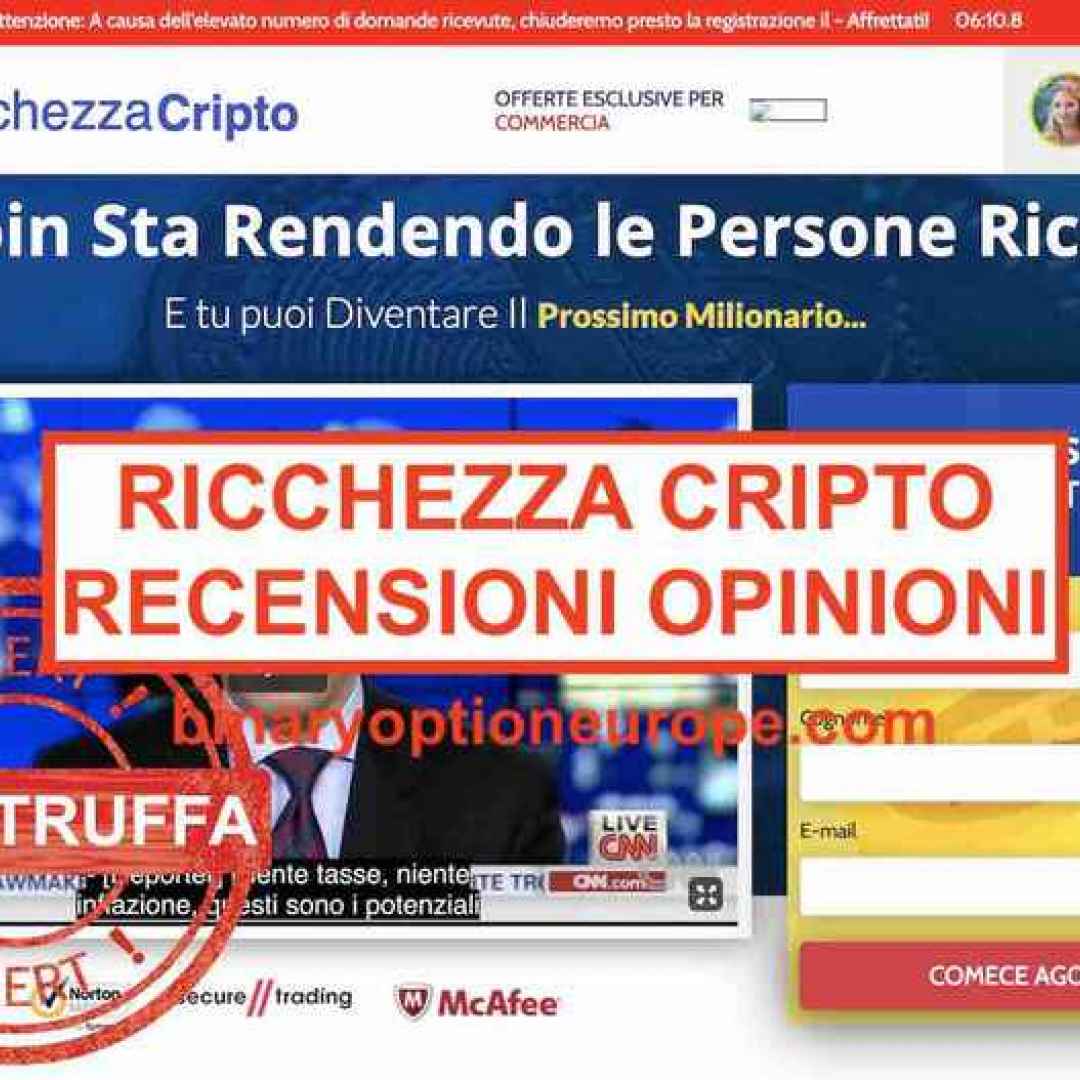Ricchezza Cripto truffa bufala Berlusconi Briatore: recensioni e opinioni vere e reali [2019]