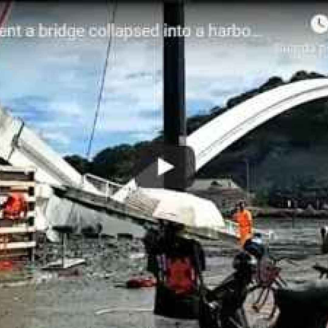Taiwan, ponte crolla e l