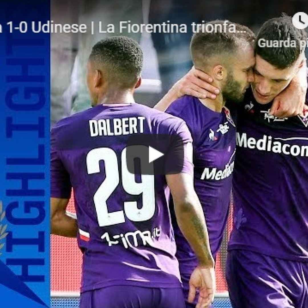 fiorentina udinese video gol calcio