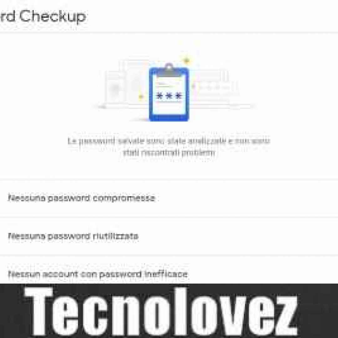 (Google Password Checkup) Strumento che consente di valutare il grado di violabilità di una password